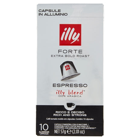 Illy kafijas kapsulas stipras espresso x10 (Saderīgas ar Nespresso)