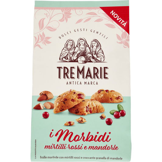 Tre Marie Miękkie ciastka z żurawiną i migdałami, 300 g